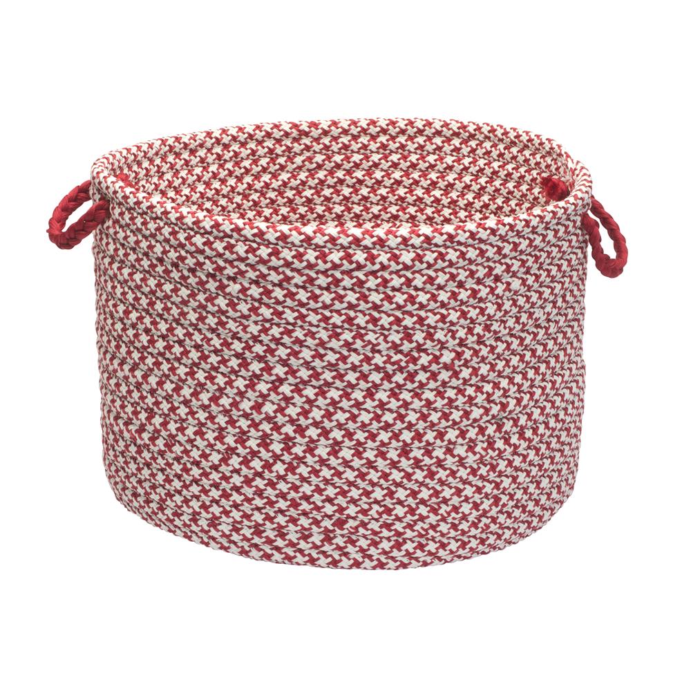 Colonial Mills OT79A014X010 Outdoor Houndstooth Tweed- Sangria 14"x10" Utility Basket